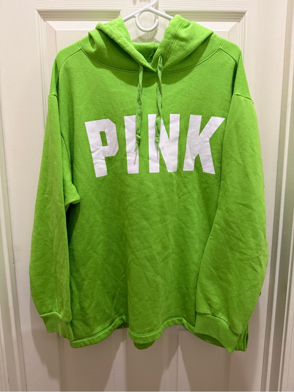 VS PINK Neon Green Logo Hoodie